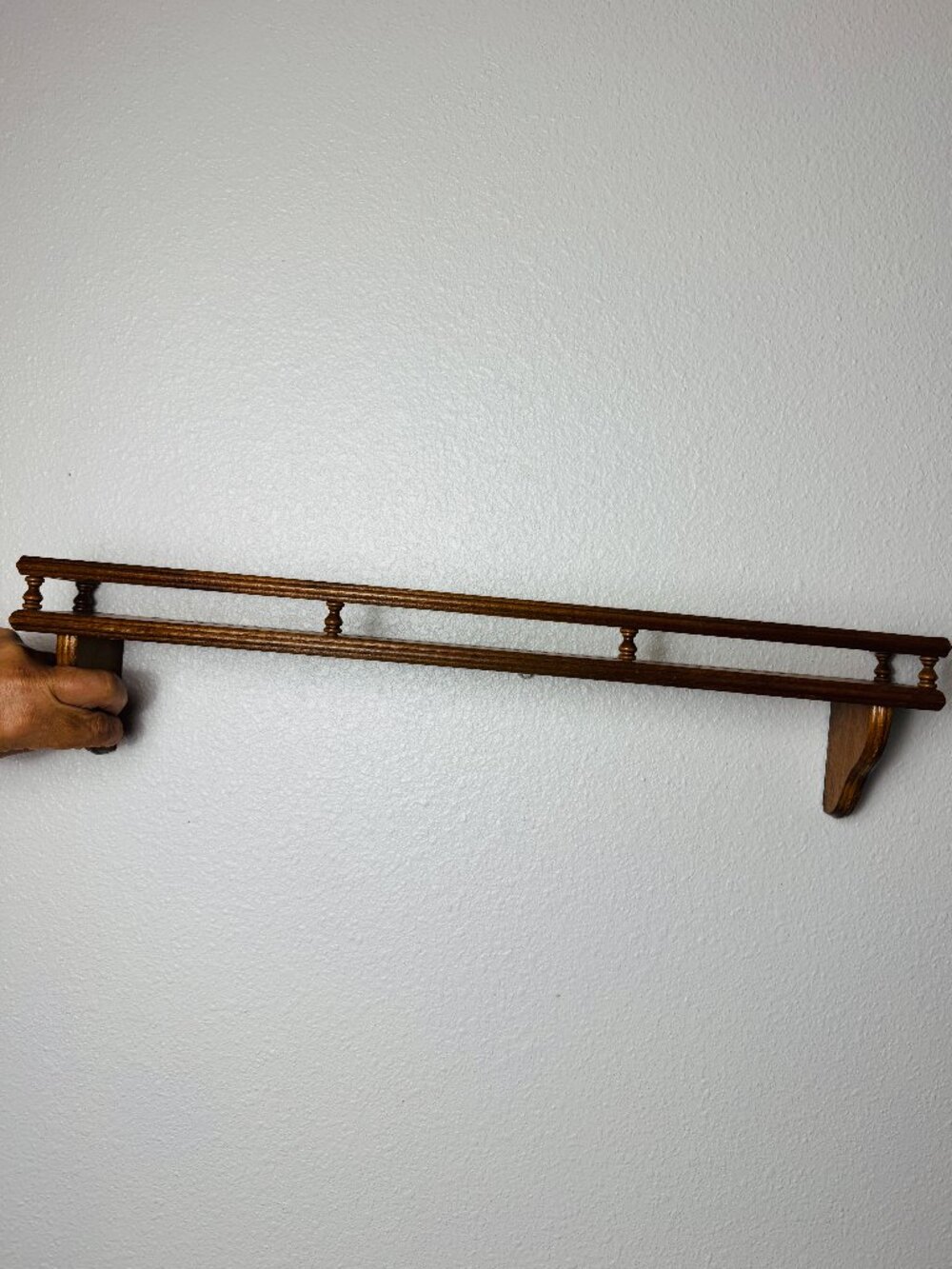 Vintage Wood Shelf Display Balustrade 24" L